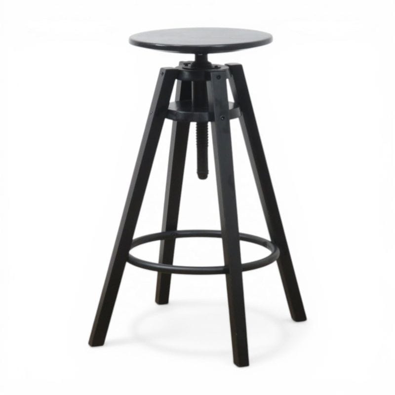 【中古】イケア ハイスツール DALFRED ブラック 丸椅子 木製スツール ハイカウンターチェア カウンターチェア 中古オフィス家具 YH20978