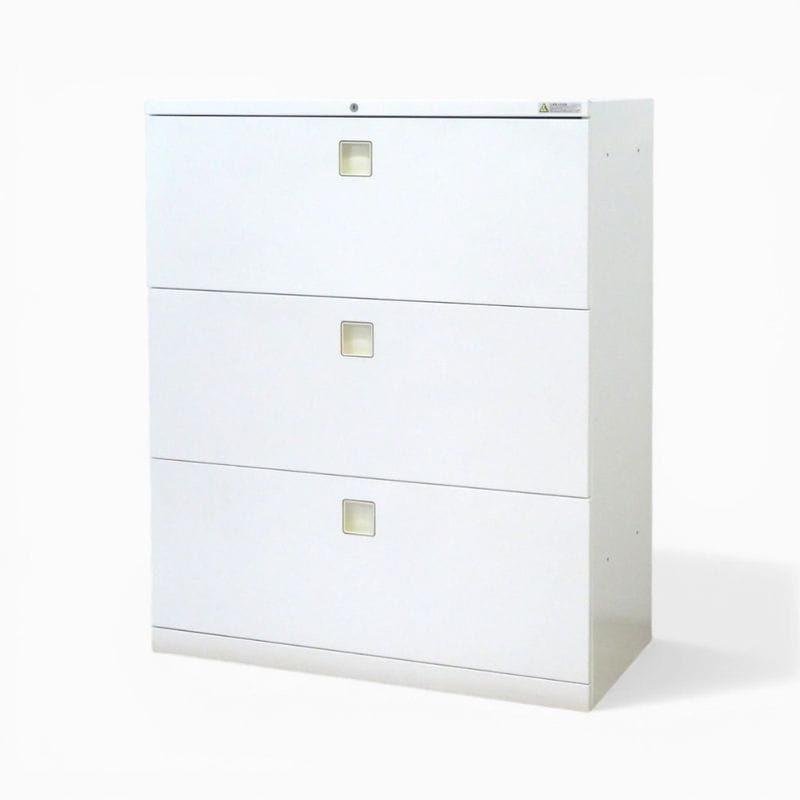 【中古】オカムラ レクトライン 3段ラテラル書庫 4BG3ZC ZA75 ホワイト キャビネット 収納庫 書類棚 okamura 中古オフィス家具 KK21032