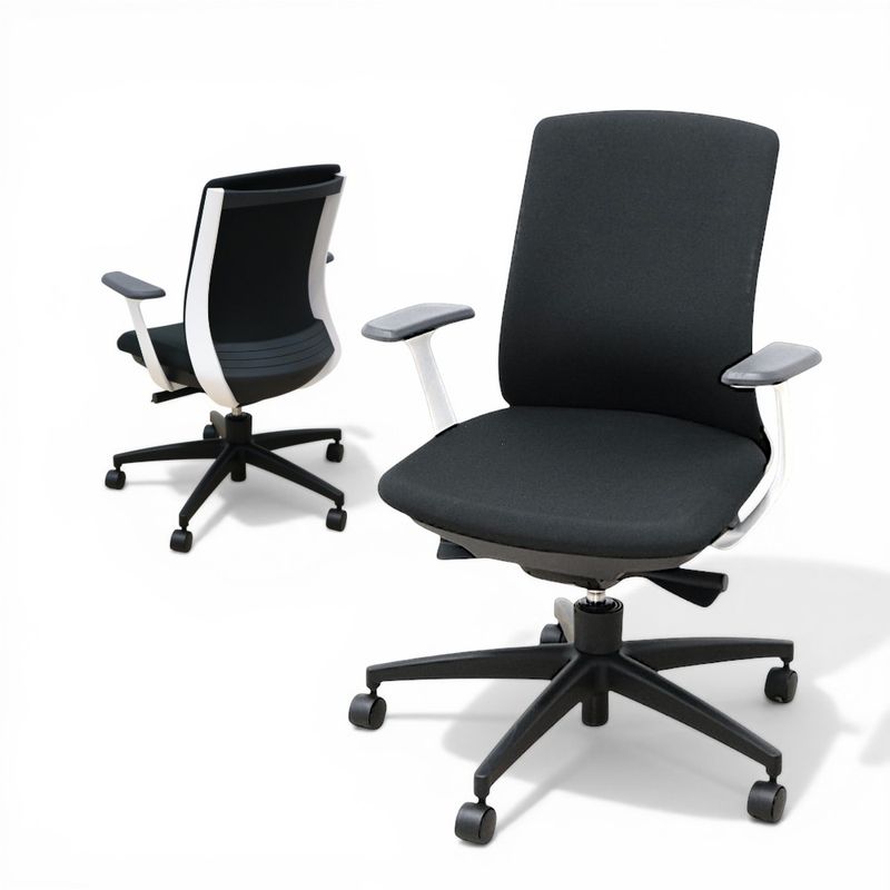 【中古】プラス 高機能オフィスチェア BeneS ベネス KB-BN510SL BK ブラック ローバック 固定肘 布張り 中古オフィス家具 KK20213