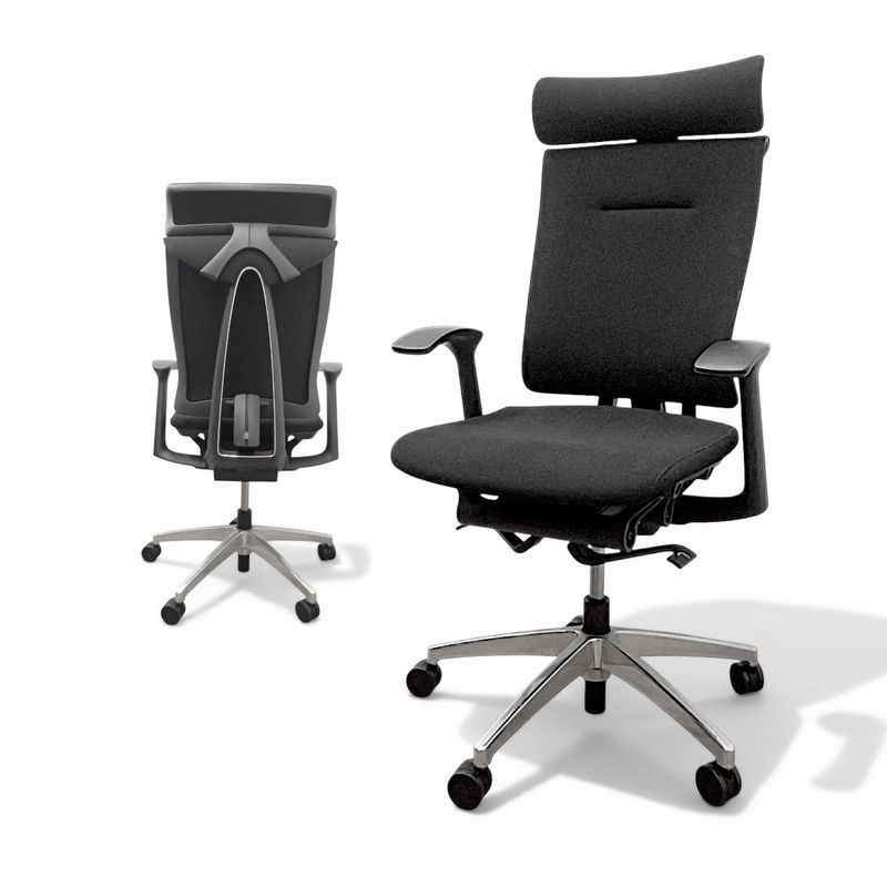 【中古】イトーキ セレーオ オフィスチェア KF-540GS-ZTT1 ブラック 肘付き ヘッドレスト ランバーサポート中古オフィス家具 EG21042-1