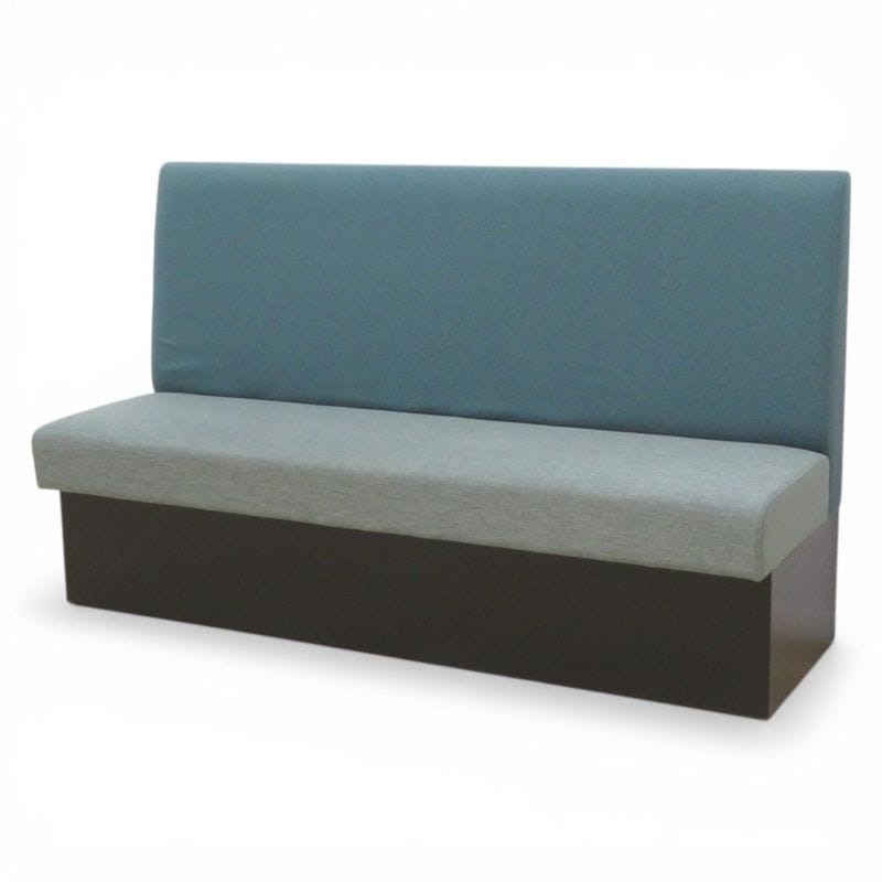 【中古】ファミレスソファ グリーン W1610 D570 H950２人用 布張り ロビーチェア 応接ソファ 2Pソファ 中古オフィス家具 KK21093