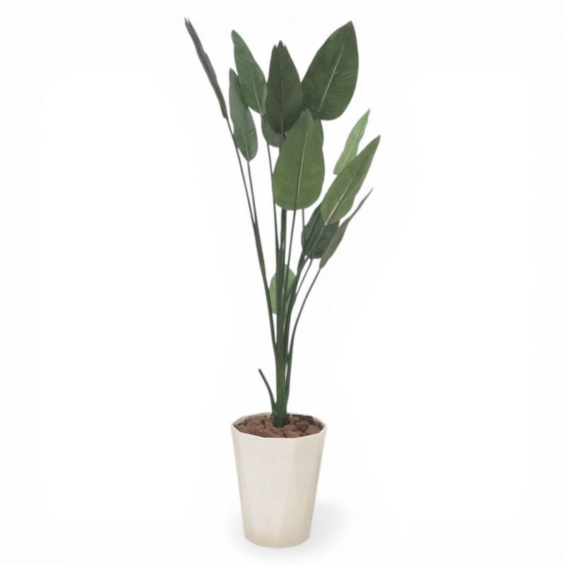 【中古】直接引取限定 弘益 フェイクグリーン ストレチア G-STL16 グリーン 鉢植え 人工観葉植物 アートプランツ 中古オフィス家具 KK20130