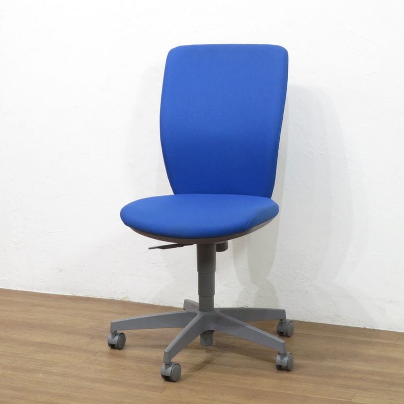 【中古】コクヨ オフィスチェア チェロ CRS-G272F4HSN68 ブルー 事務椅子 肘無し パソコンチェア 布張り 中古オフィス家具 YH21029 