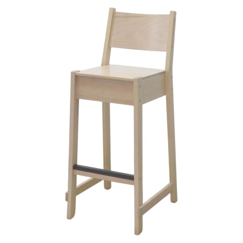 【中古】イケア カウンターチェア NORRAKER 004.290.11 ナチュラル バーチ材 肘無し フットレスト 中古オフィス家具 KK21130