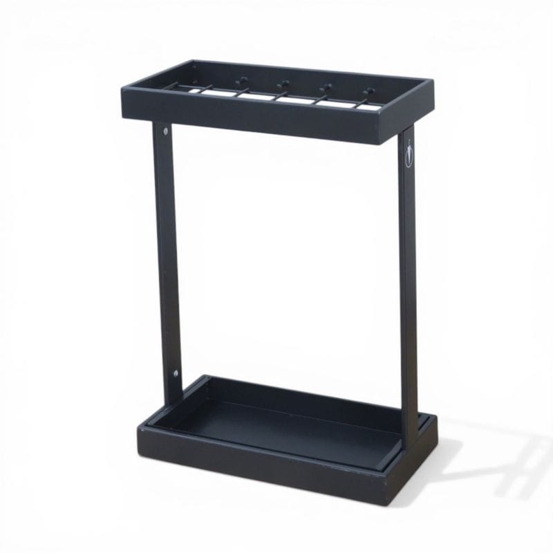 【中古】12本用 傘立て ブラック W420 D220 H640mm アンブレラスタンド 雫受け 中古オフィス雑貨 YH20976