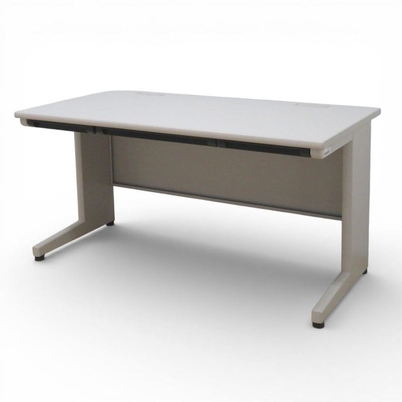 【中古】イトーキ 平デスク CZ  CZN-147HA-W7W7 グレー 事務机 平机 オフィスデスク L字脚 配線口 中古オフィス家具 KK21228 