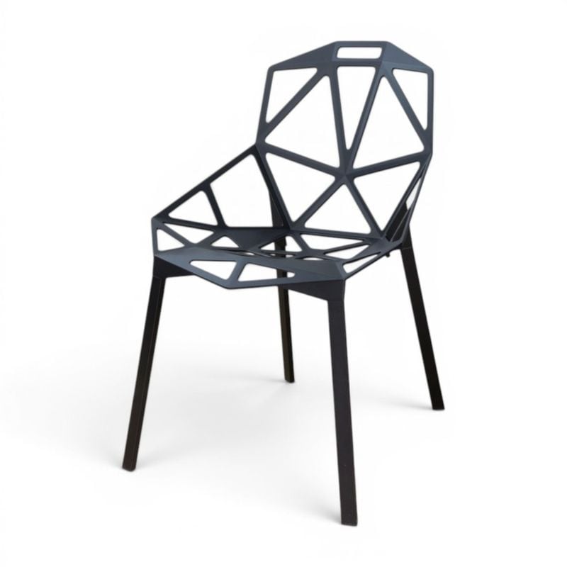 【中古】MAGIS マジス CHAIR ONE スタッキングチェア ブラック 肘無し コンスタン・グルチッチ イタリア製 中古オフィス家具 YH21270