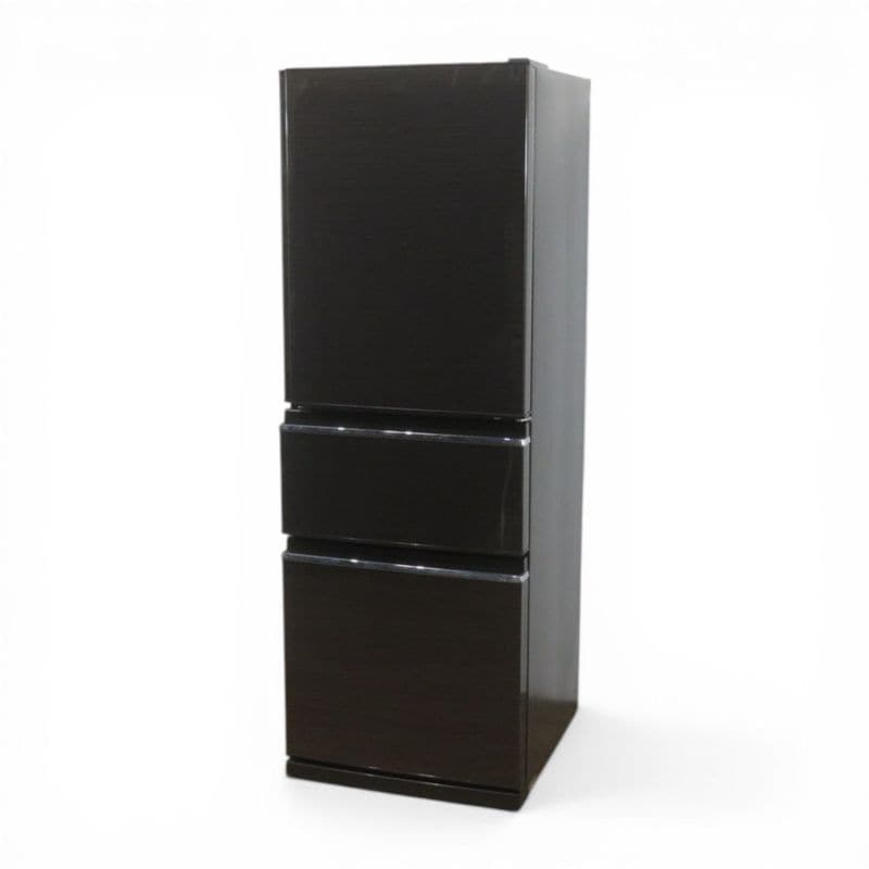 【中古】三菱 冷蔵庫 MR-CX33A-BR1 ウッド 330L 冷蔵室 冷凍室 野菜室 中古オフィス家電 AG21193