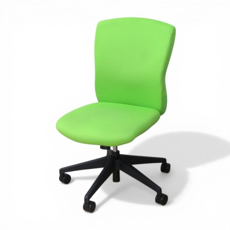 【中古】井上金庫 オフィスチェア JUC-06 ライトグリーン 肘無し 事務椅子  YH21246 中古オフィス家具