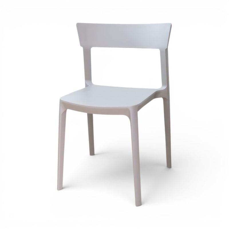 【中古】イタリア Calligaris カリガリス Skin スキン スタッキングチェア ライトグレー ダイニングチェア ミーティングチェア YH21272