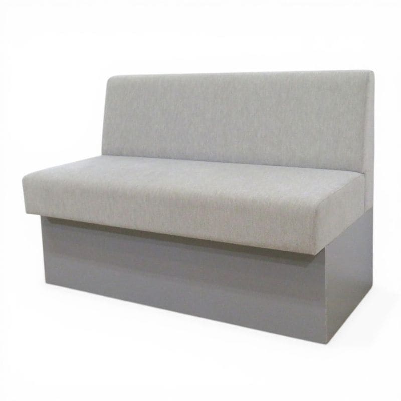 【中古】クオン 2人用ファミレスソファ W1120 D590 H780 システムベンチ グレー ２人用 収納タイプ ファブリック 中古オフィス家具 KK21202