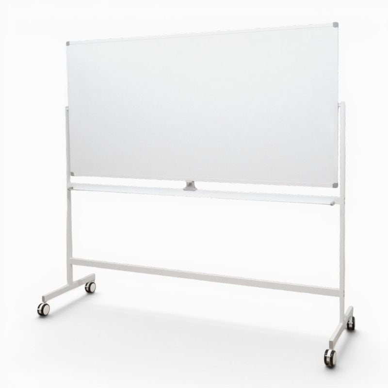 【中古】自立式両面ホワイトボード ホワイト W1900 D620 H1790　白板 脚付き 自立式 移動式 両面 キャスター ペントレー 中古オフィス家具 KK21162 