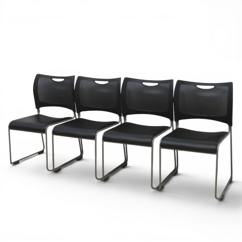 【中古】アイリスチトセ スタッキングチェア 15脚セット ASL-110PP改 黒 左右連結可能 会議 椅子 ミーティングチェア オフィス 事務所 アイリスチトセ スタッキングチェア ASL110PP改 黒 ブラック