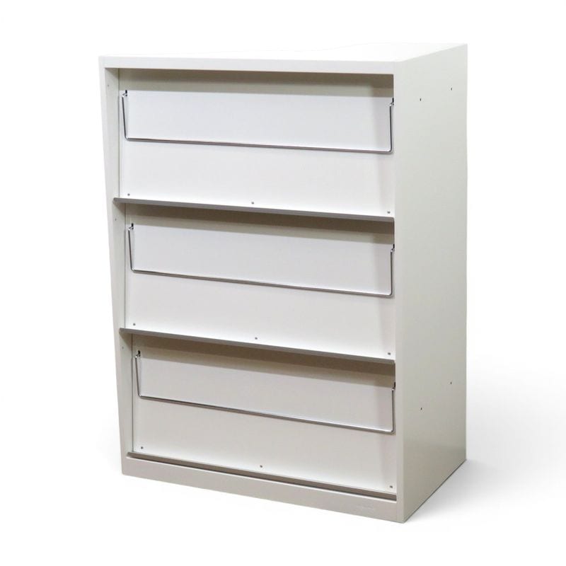 【中古】オカムラ  雑誌架 単体書庫 4T83ZZ ZA75 ホワイト キャビネット 収納庫 マガジンラック 物置 書類棚 中古オフィス家具 AG21367 