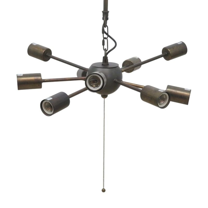 【中古】ハモサ SPARK M LAMP ペンダントライト SP-002 ブラウン 天井照明 簡易取付 9灯 中古オフィス家具 EG21343