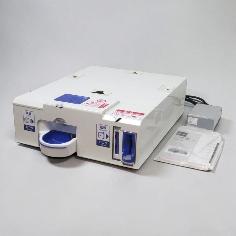 【中古】グローリー 硬貨つり銭機 RT-300‐H 新500円対応 2021年製 シリンダー錠付き レジ 自動釣銭機 ホワイト 中古オフィス家電 KK21312