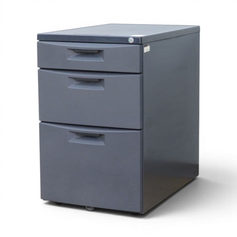 【中古】イトーキ 3段ワゴン CZ-046MACN-TK ブラック キャスター 鍵無し 中古オフィス家具 YH21612