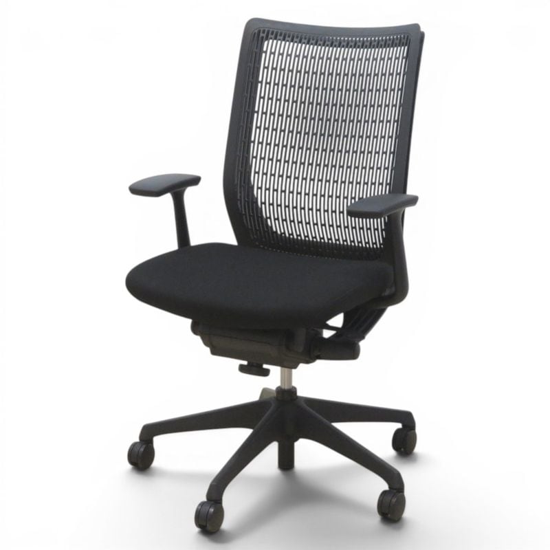 【中古】オカムラ 肘付オフィスチェア ヴィスコンテ CW74ZA FBA1 ブラック 事務椅子 パソコンチェア ハイバック メッシュ 中古オフィス家具 KK21664 AG21664 