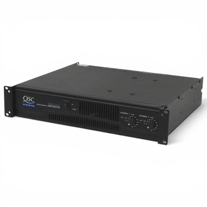 【中古】QSC  RMX 1450 パワーアンプ ブラック 音響機器 業務用 高出力 スタジオ 通電確認のみ 中古オフィス家電 EG19732-5