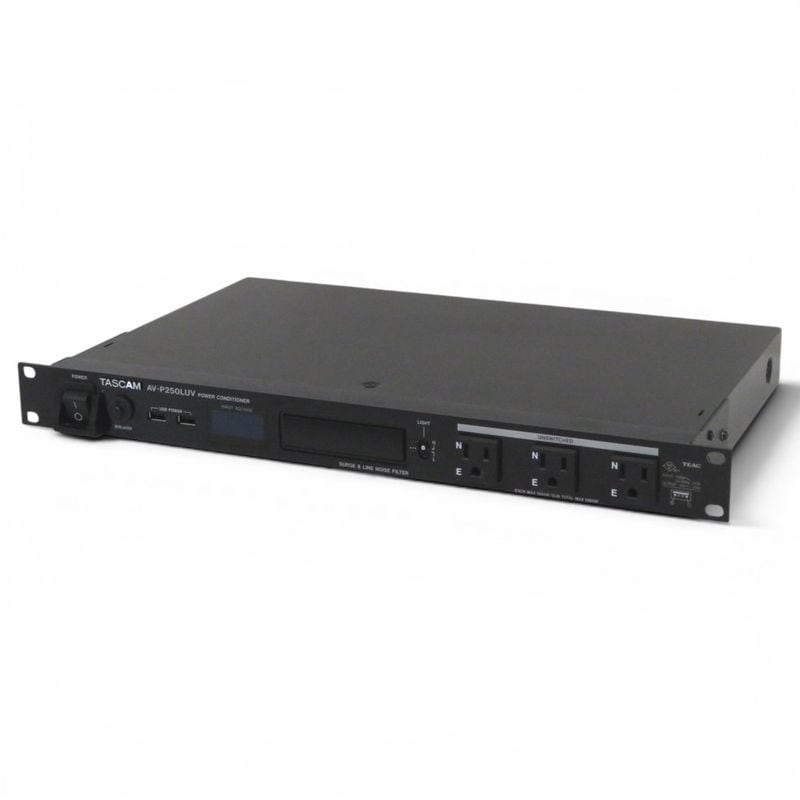 【中古】TASCAM AV-P250LUV パワーディストリビューター ブラック 音響機器 電源制御ユニット 電源タップ 通電確認のみ 中古オフィス家電 EG19732-2