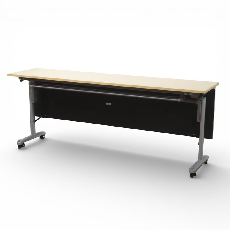 【中古】イトーキ スタックテーブル THE-184L-97 ナチュラル サイドスタック 会議室 スクール 跳ね上げ重ね式 中古オフィス家具 YH21535
