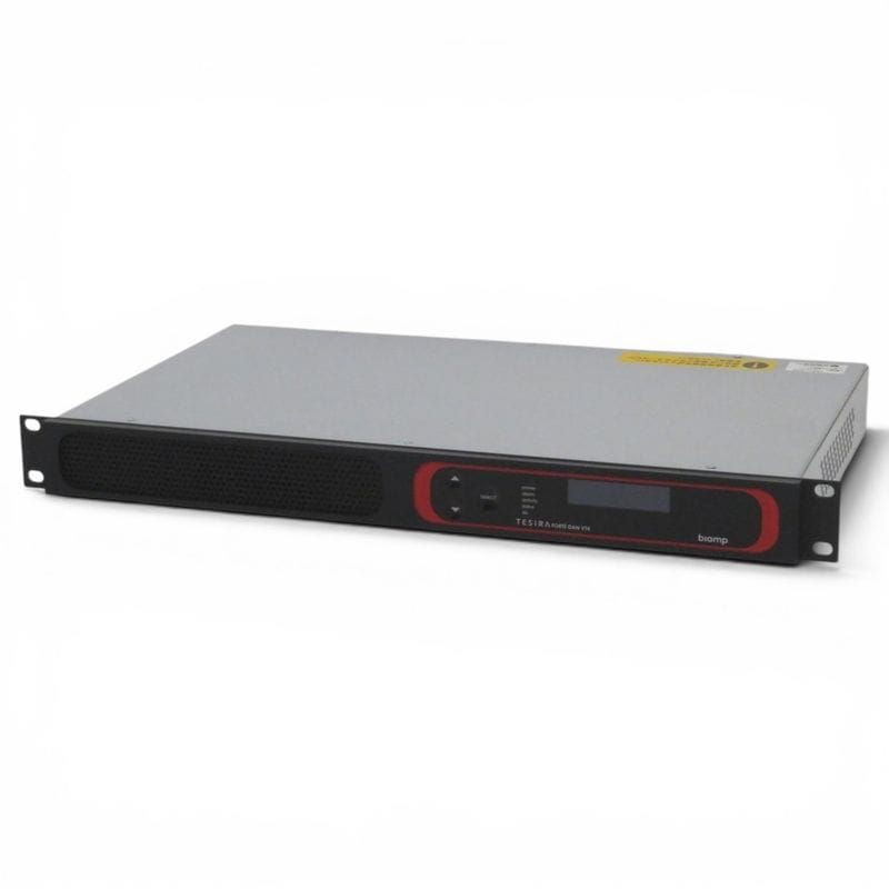 【中古】BIAMP Tesira FORTE DAN VT4 デジタルオーディオサーバー ブラック 音響機器 音声コントロール機器 音響設備 通電確認のみ 中古オフィス家電 EG21178-1