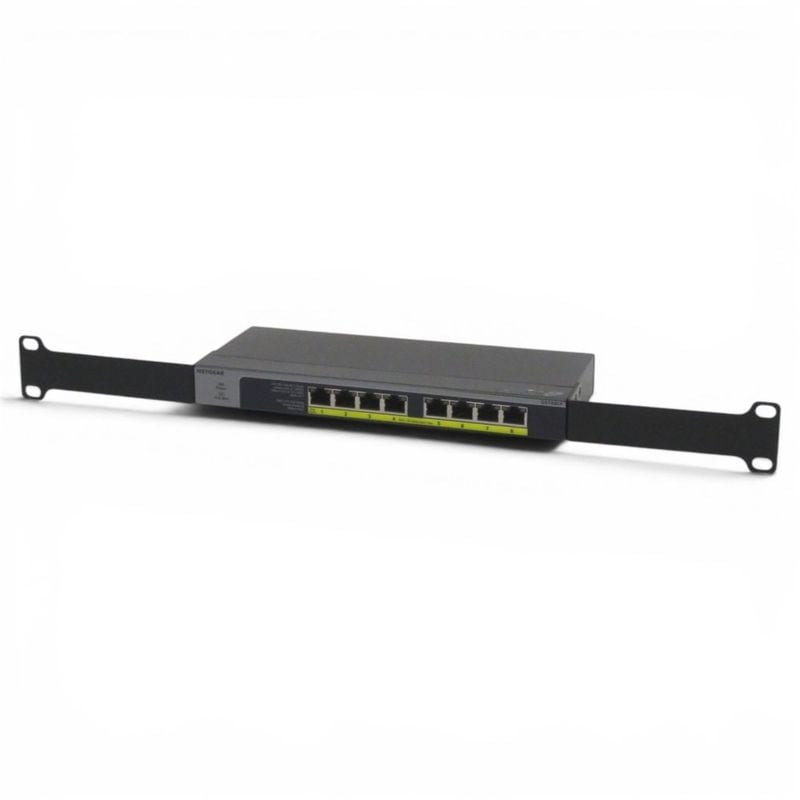 【中古】NETGEAR  アンマネージスイッチ GS108LP ブラック スイッチングハブ 静音 8ポート 通電確認のみ 中古オフィス家具 EG21178-3