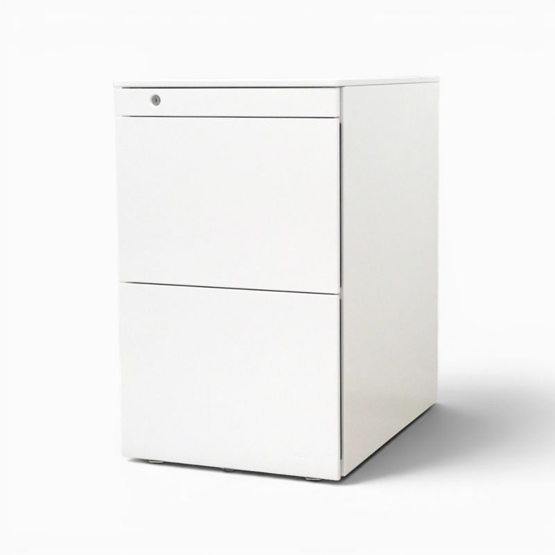 【中古】オカムラ 3段ワゴン プロユニット DN31BA Z975 2023年製 ホワイト 収納ワゴン デスクワゴン  鍵作成可 中古オフィス家具 KK21718 