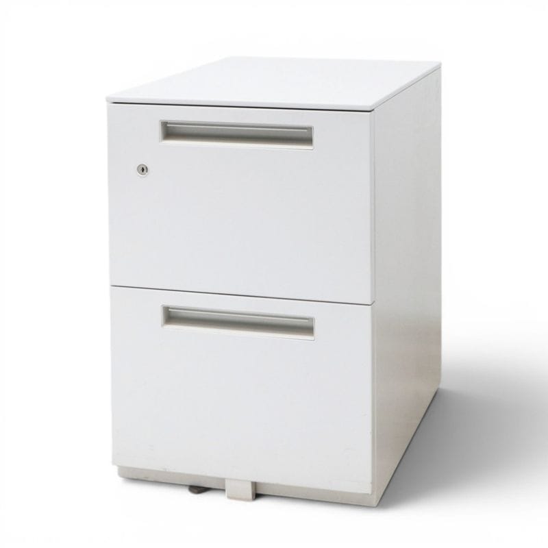 【中古】イナバ  2段ワゴン Sワゴンa4-2-606CK 286441 ホワイト 鍵無し 収納ワゴン インサイドワゴン デスクワゴン 引き出し 中古オフィス家具 KK21708 