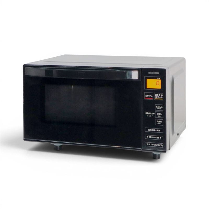 【中古】アイリスオーヤマ 電子レンジ IMB-FB1801 ブラック 18L フラットテーブル 単機能 ヘルツフリー 中古オフィス家具 EG21721
