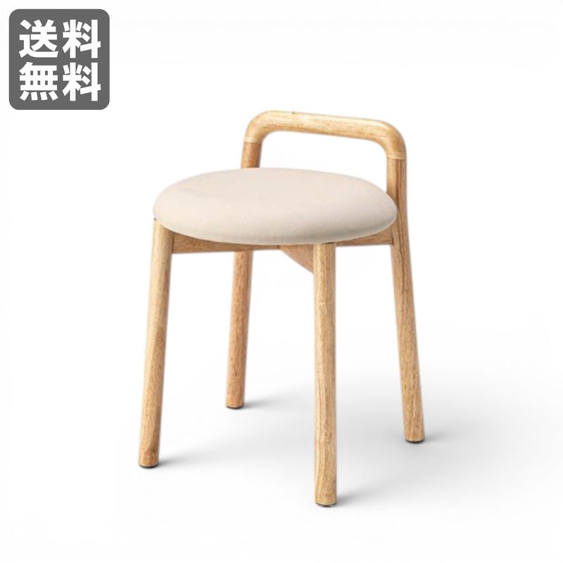 【新品】スツール 木製チェア 合皮 モダン アイボリー BR002-000161｜オフィス家具のビックリユース