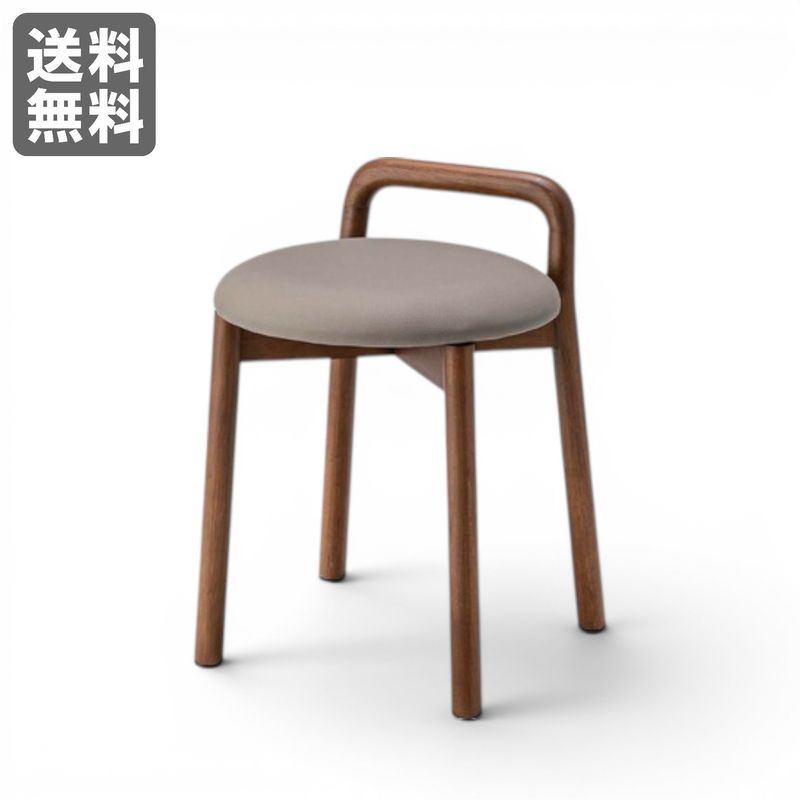 【新品】スツール 木製チェア ファブリック モダン グレー BR002-000163｜オフィス家具のビックリユース