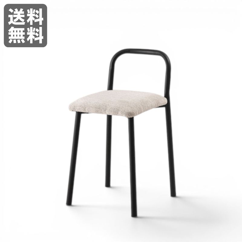 【新品】北欧風スタッキングチェア アイボリー ファブリックチェア ダイニングチェア BR002-000174