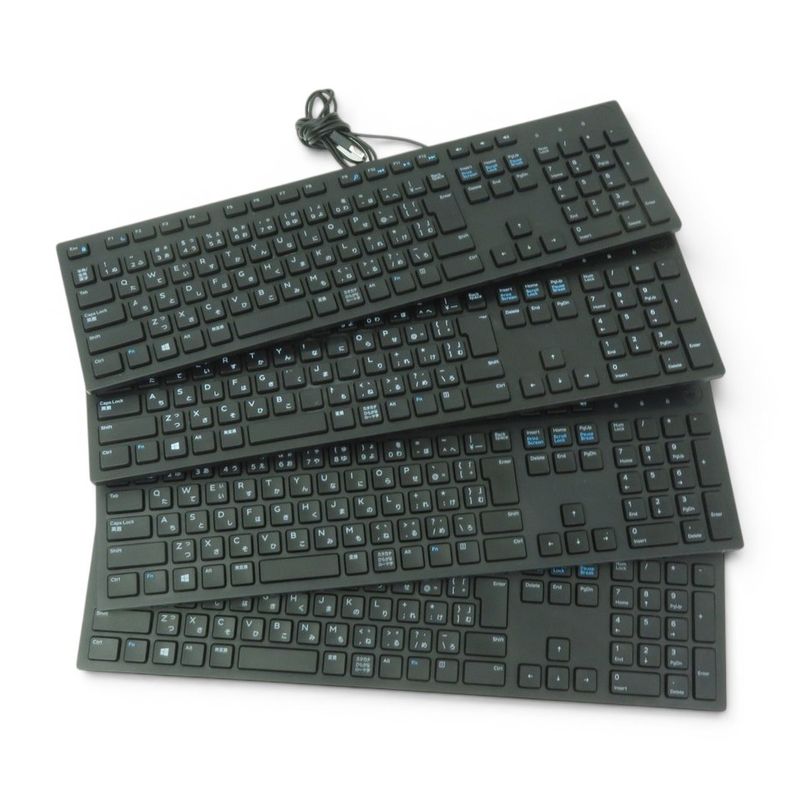 【中古/4個】有線キーボード ブラック キーパッド USB 中古オフィス雑貨 YH18982-1