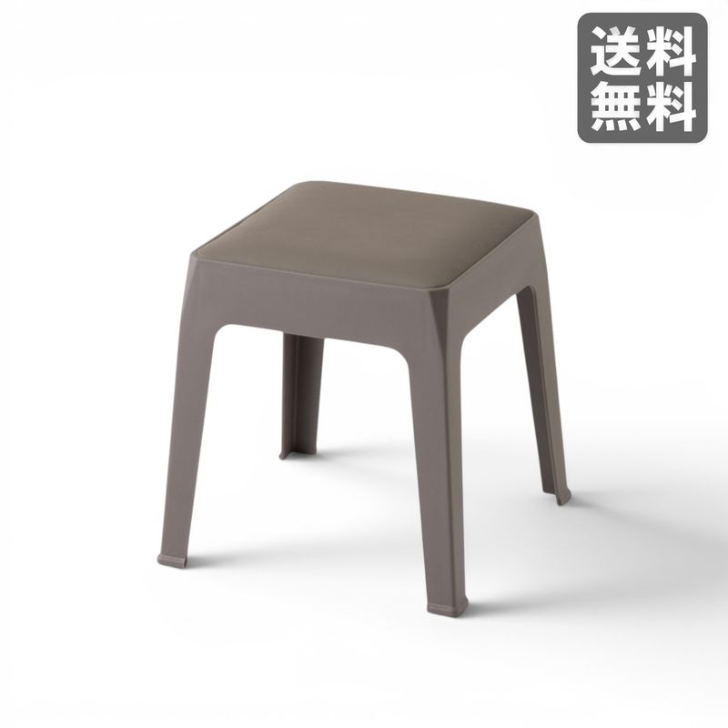 【新品】シンプルスタッキングスツール グレー 軽量 コンパクト プラスチックスツール BR002-000182