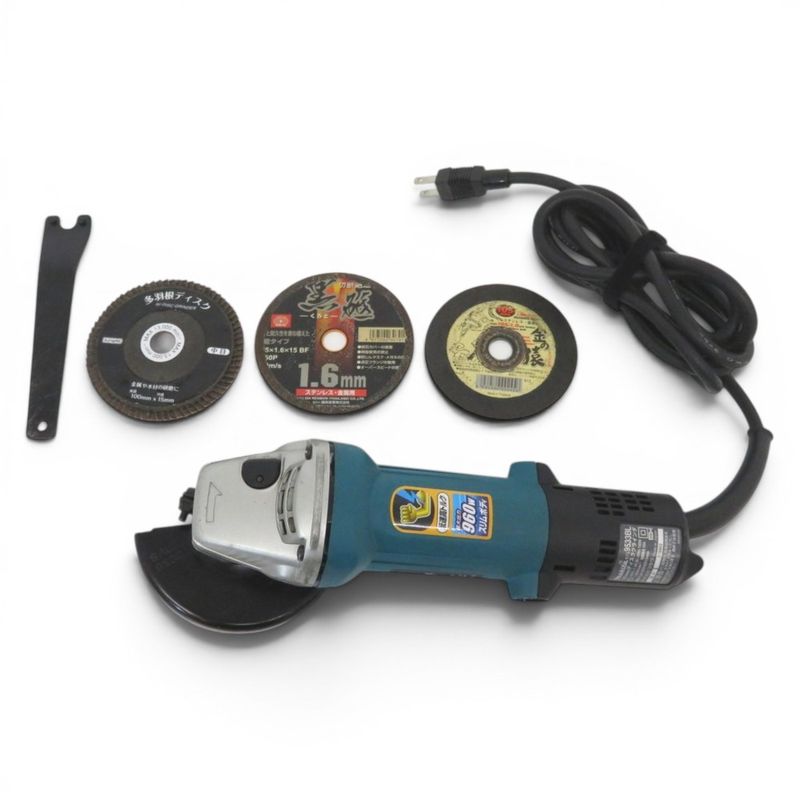 【中古】マキタ ディスクグラインダ 9533BL グリーン サンダー コード式 電動工具 研磨機 工具 大工 石材 切断 中古オフィス雑貨 KK12669