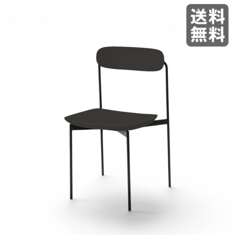 【新品】天然木ダイニングチェア ブラック 木製 アッシュ スタッキングチェア BR002-000521｜オフィス家具のビックリユース