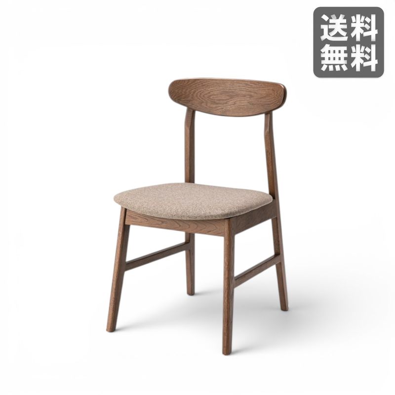 【新品】ダイニングチェア ベージュ 天然木 オーク ナチュラル  シンプル BR002-000561｜オフィス家具のビックリユース