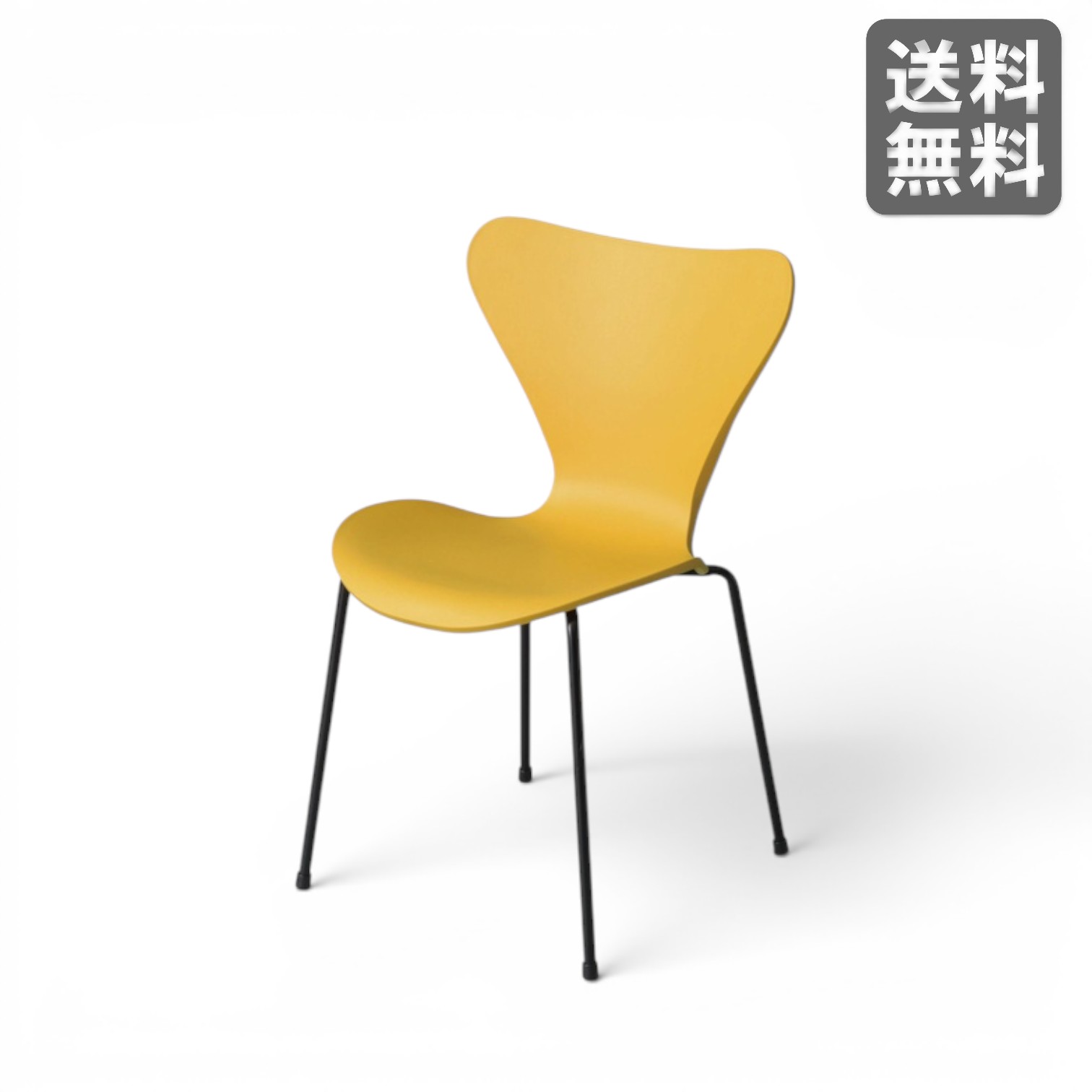 新品】ダイニングチェア イエロー スタッキングチェア おしゃれ