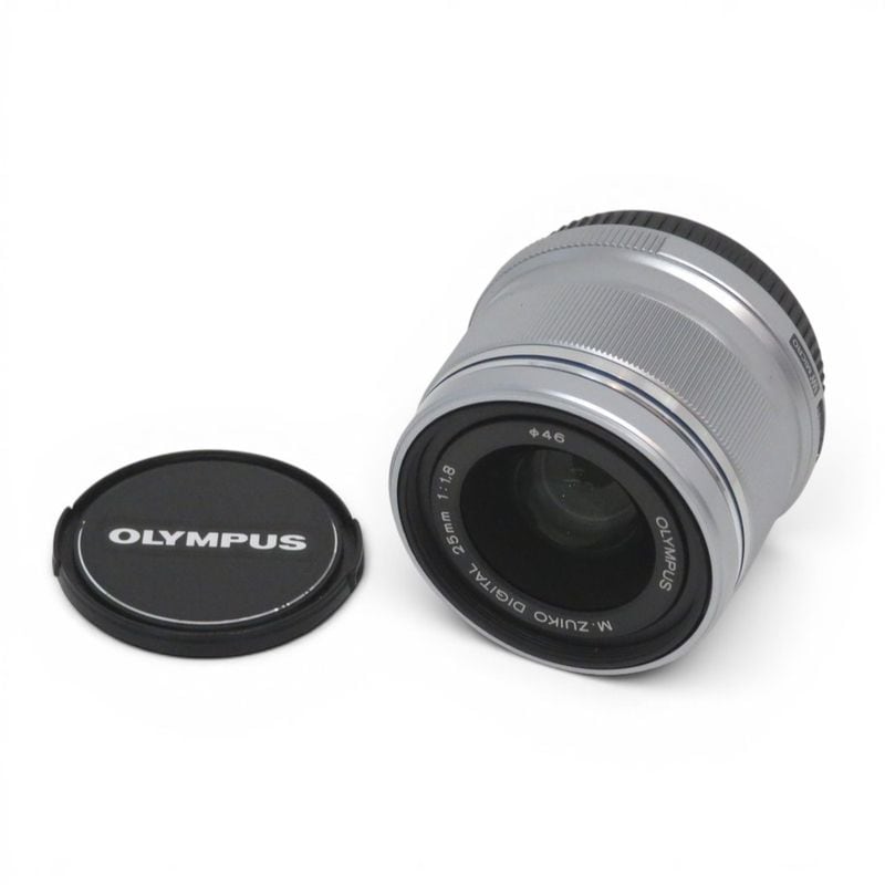 【中古】オリンパス M.ZUIKO カメラレンズ OA機器 EZ-M2518 ブラック 単焦点レンズ 25mm F1.8 中古オフィス家具 EG20303-1