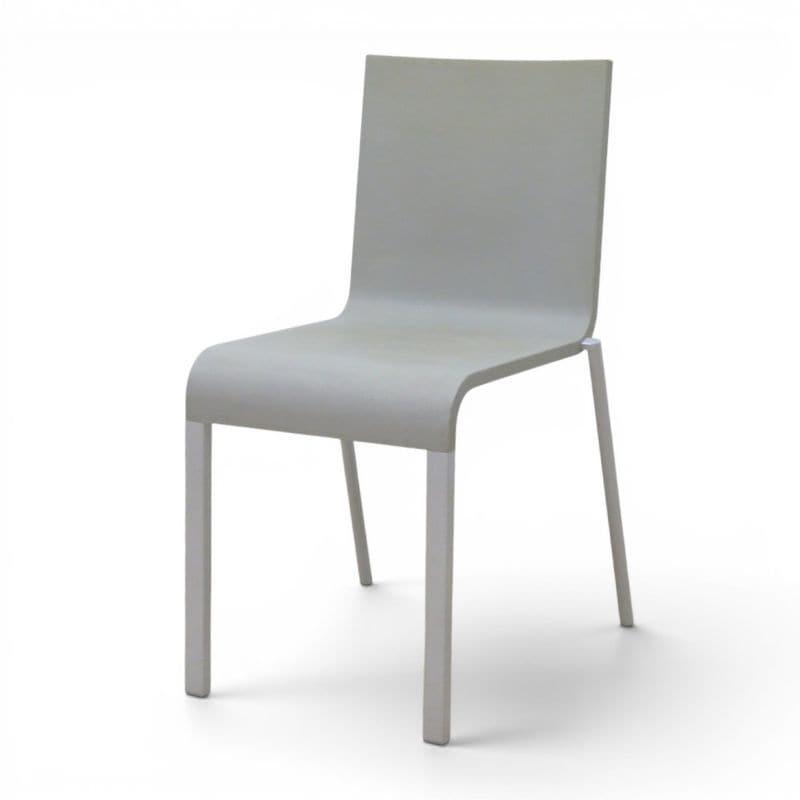 【中古】vitra.  スタッキングチェア ゼロスリー グレー 肘無し イタリア製  ダイニングチェア カフェチェア ヴィトラ 中古オフィス家具 KK21895