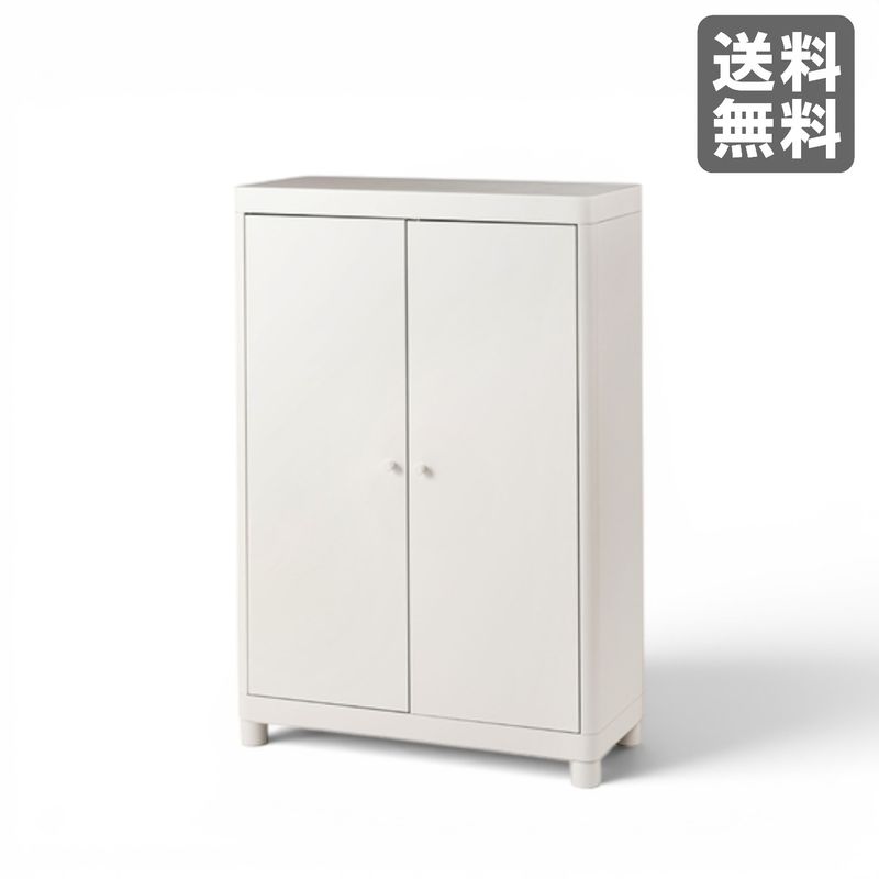 【新品】チェスト ホワイト W750 棚付き BR002-001642｜オフィス家具のビックリユース