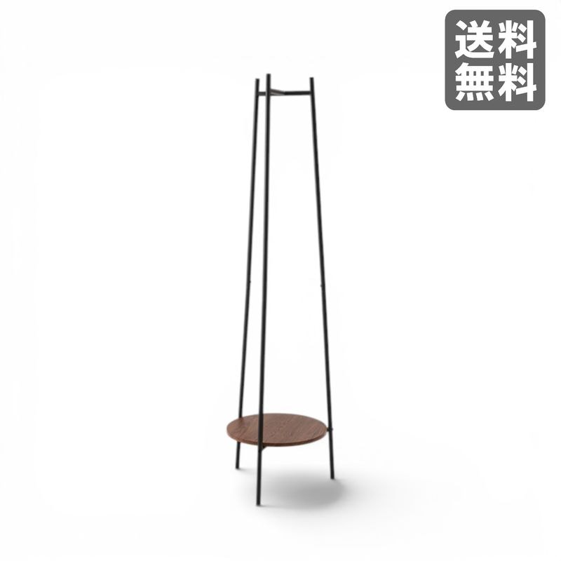 【新品】スチールコートハンガー 木製棚板付き ダークグレー モダン BR002-001823  ｜オフィス家具のビックリユース