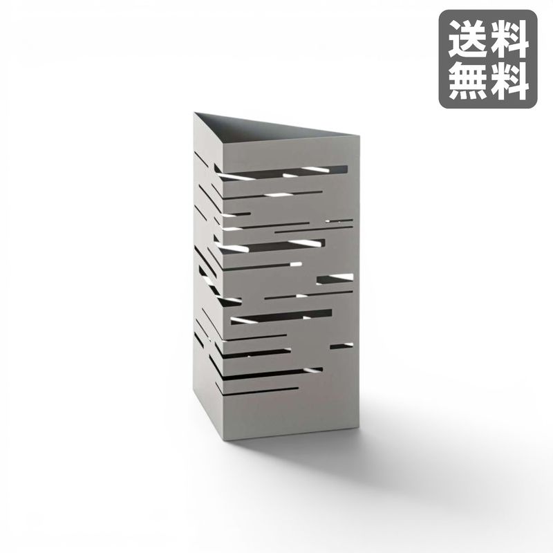 【新品】傘立て グレー コーナー用 三角デザイン スチール製｜オフィス家具のビックリユース BR002-003338