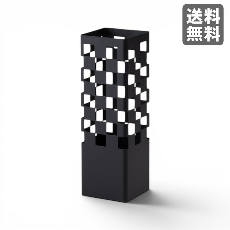 傘立て スリム ブラック チェック柄 アンブレラスタンド｜オフィス家具のビックリユース BR002-003333