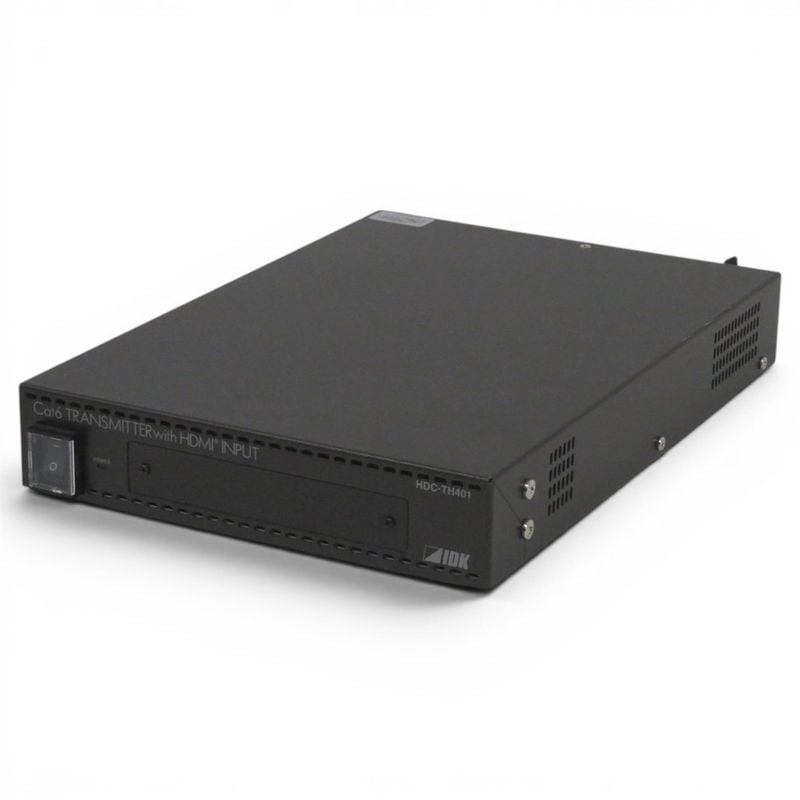 【中古】IDK HDMI延長伝送器 HDC-TH401 ブラック HDMIエクステンダー HDBaseTトランスミッター 動作未確認 中古オフィス家具 EG21874