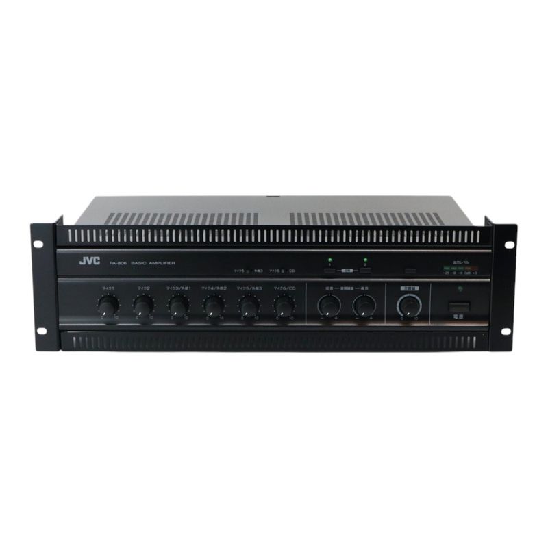 Victor　PA-708システムアンプ　ワイヤレスマイク付き　中古動作品 中古】ビクター 業務用システムアンプ PA-708 グレー 音声入力
