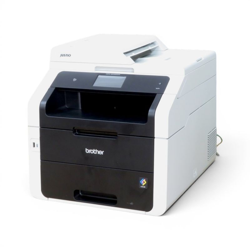 【中古】Brother ジャスティオ レーザープリンター MFC-9340CDW ホワイト LED複合機 A4対応 ADF搭載 中古オフィス家電 YH21994