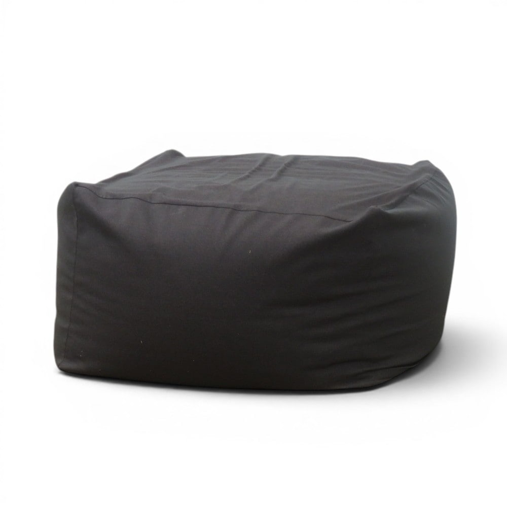 中古】無印良品 クッションソファ ブラック 体にフィットするソファ
