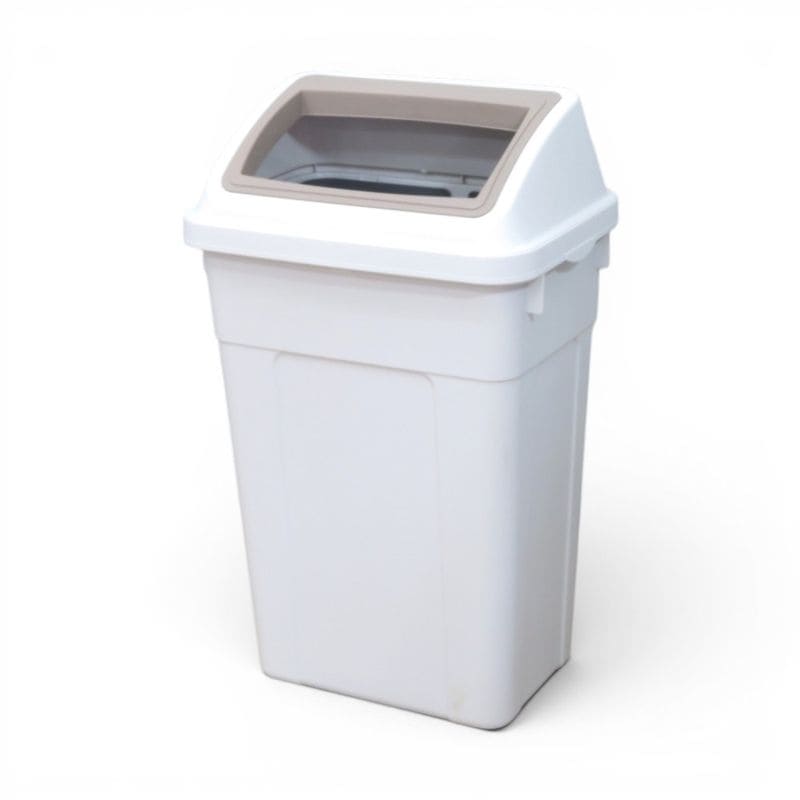 【中古】47リットル ダストボックス グレー/ブラウン ゴミ箱 ごみ箱 オープン型 中古オフィス雑貨 YH22141